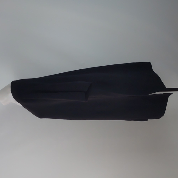 Cos Women's Top Size Large Black Short Dolman Sleeves Round Neck 100% Wool Tunic - Picture 9 of 14